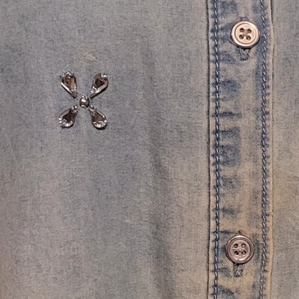 Denim sequins ( silver)